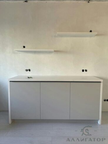 115. Микро кухня в светлых тонах