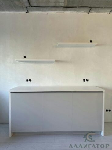 115. Микро кухня в светлых тонах