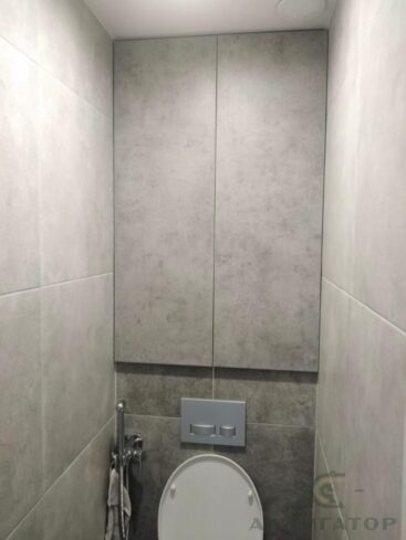 76. Зашивка стены в санузле под бетон