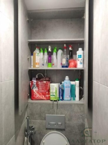 76. Зашивка стены в санузле под бетон